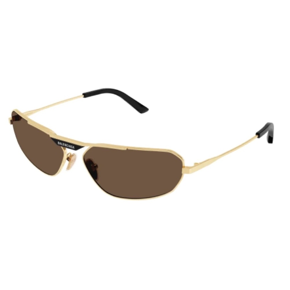 NEW BB0245S 003 BALENCIAGA WOMEN SUNGLASSES GOLD BROWN BB 0245S 003 EYEWEAR - Picture 3 of 5